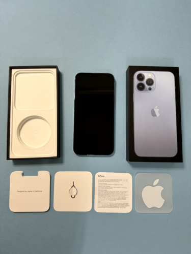 The Price of Apple iPhone 13 Pro Max – 256GB – Sierra Blue (Unlocked) – with original box | Apple iPhone