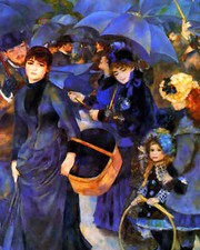 Umbrellas Painting by Pierre-Auguste Renoir 8x10" Art Print High Quality 