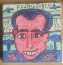 Jaber art brut outsider Peinture 1980 Franse Boner Por Tose Monde