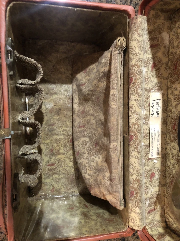 Hartmann Luggage Make Up Case Toiletry Rare Suede Pink Or Salmon Color - Изображение 4 из 4