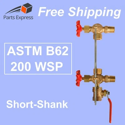 DUCO® 1/2" NPT BRONZE WATER GAUGE VALVE SET w/BALL CHECK FOR 5/8" OD SIGHT GLASS