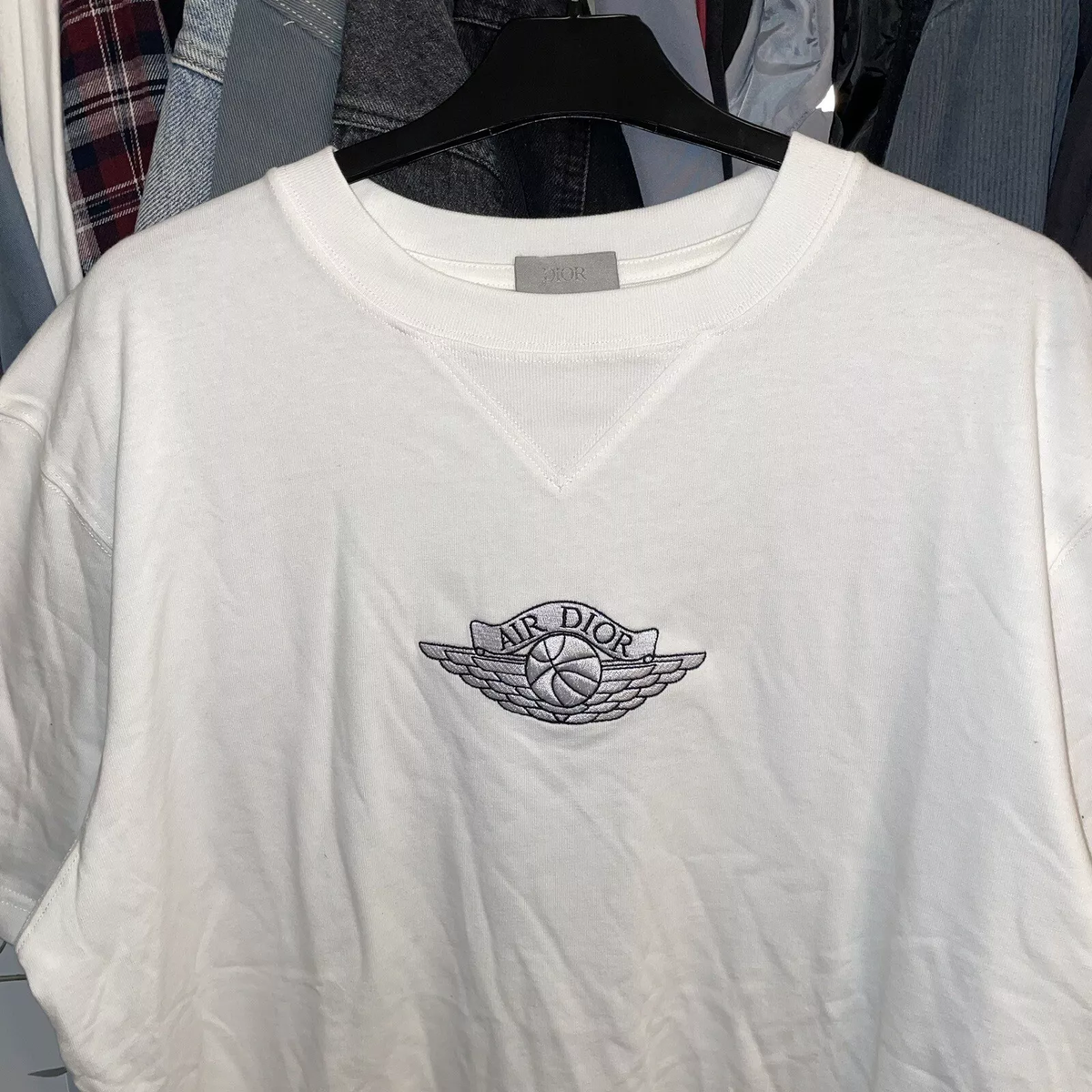 NEW Dior x Air Jordan Wings White T Shirt XL | eBay UK