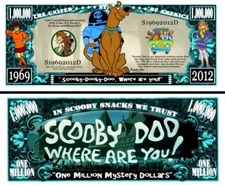 OUR SCOOBY DOO CARTOON BILL (WITH PROTECTIVE SLEEVE)