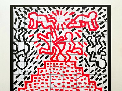 KEITH HARING ESTATE RARE VTG 1991 LITHOGRAPH PRINT POP ART POSTER