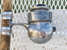 Vintage Bache Brown Spinster Reel with Betts Fishing Pole / Rod