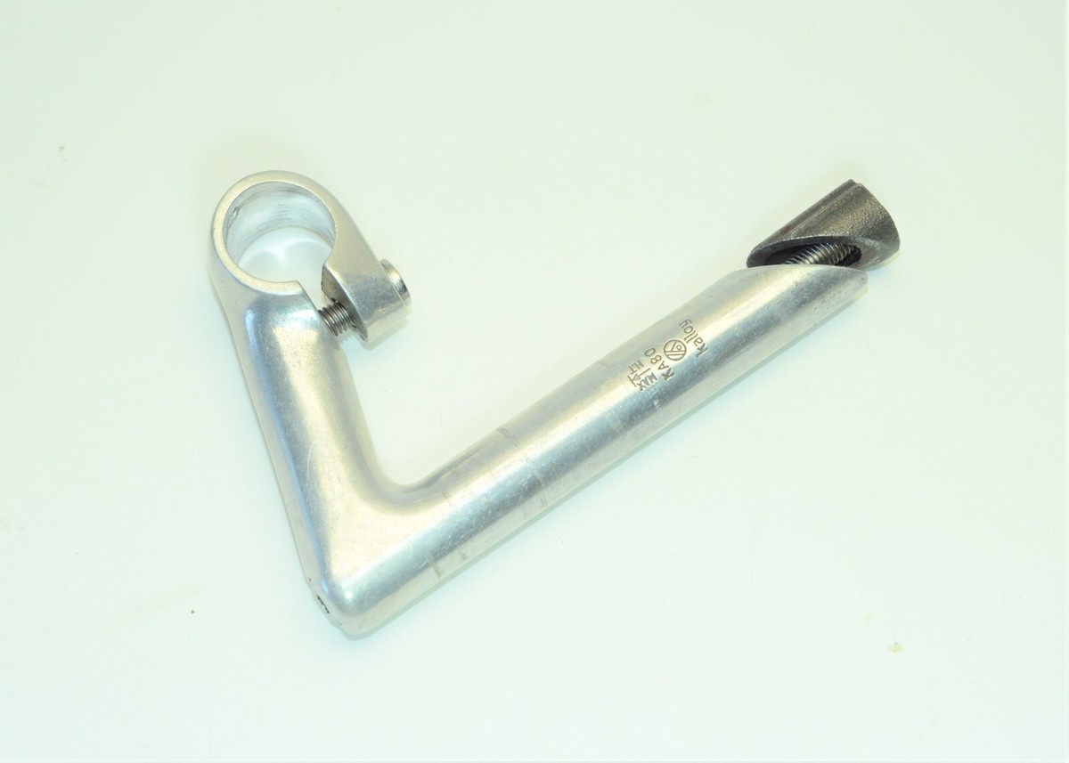 Potence Vélo Vintage Kalloy KA80 – Tige Plume Argentée, 80 Mm, 25.4 Mm, Eroica