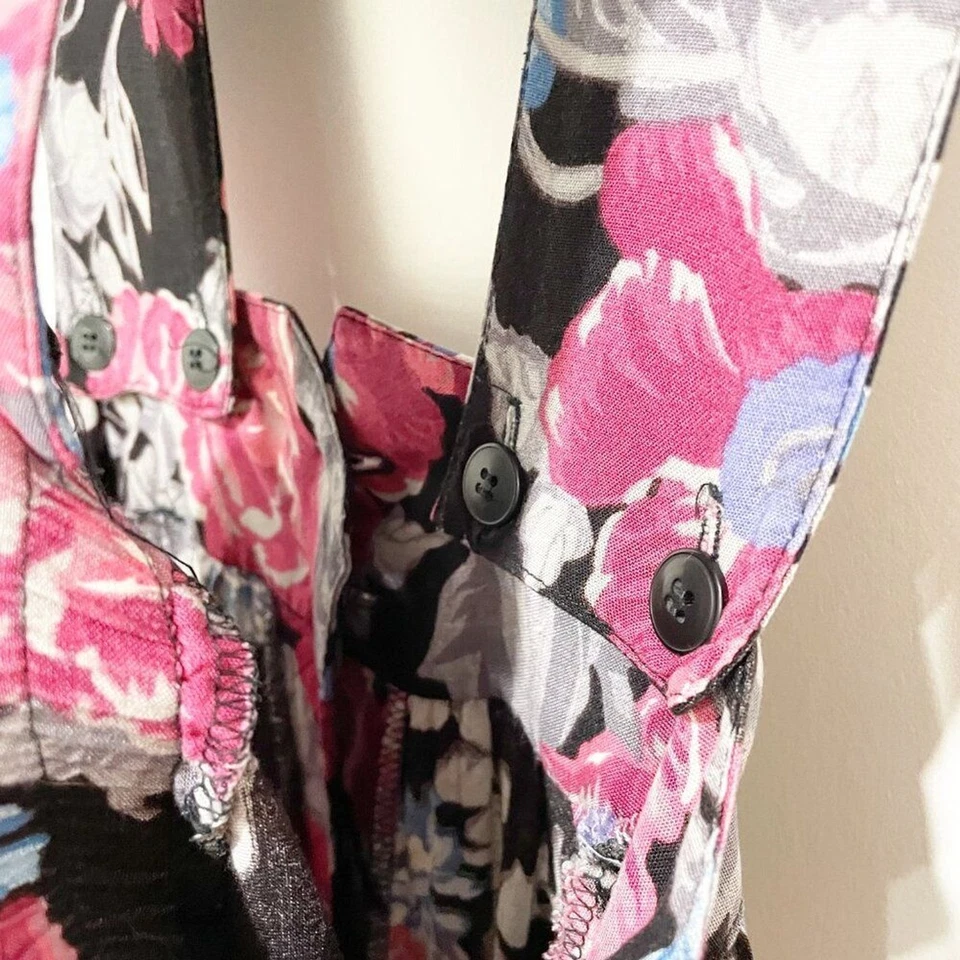 Vestido babero vintage floral negro Carol Anderson Petites 4 prariecore farmcore Foto 4 de 4