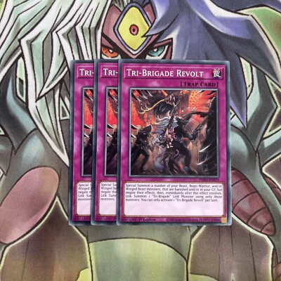 PHRA-DE070 x3 Tri-Brigade Revolte Common Top Zustand Yugioh
