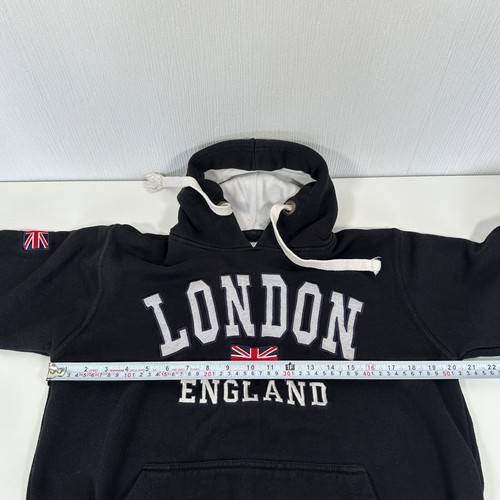 City Fashion Londres Inglaterra Sudadera con Capucha Para Hombre Pequeña Negra Vintage Bordada Suéter - Imagen 7 de 8