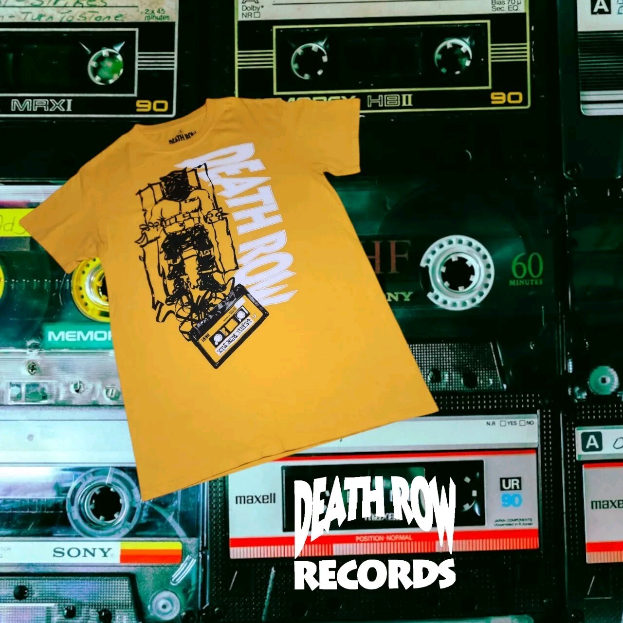 FILA T shirt unisex Death Row Records mixtape giallo dorato S