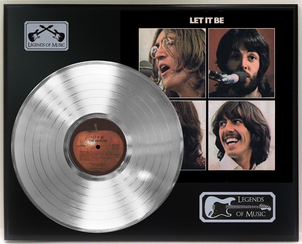 THE BEATLES SILVER DISC WALL DECORATION■ Beatles - Let It Be Silver LP Record Plaque Display | eBay