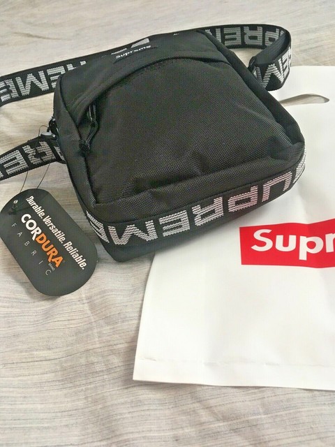 SUPREME SS18 Cordura Shoulder Bag Black New W/ Tags | eBay