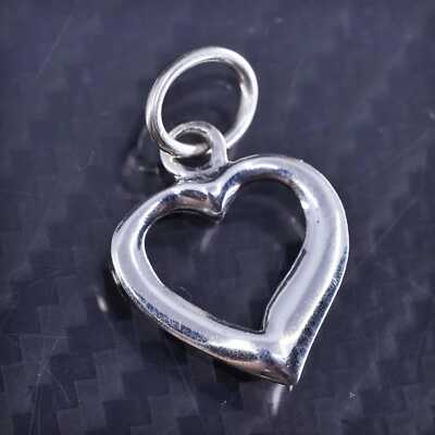 Vintage sterling silver 925 heart charm pendant | eBay