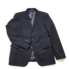 John Varvatos Blazer Mens Size 42R Navy Single Breasted Two Button Bedfor-NN