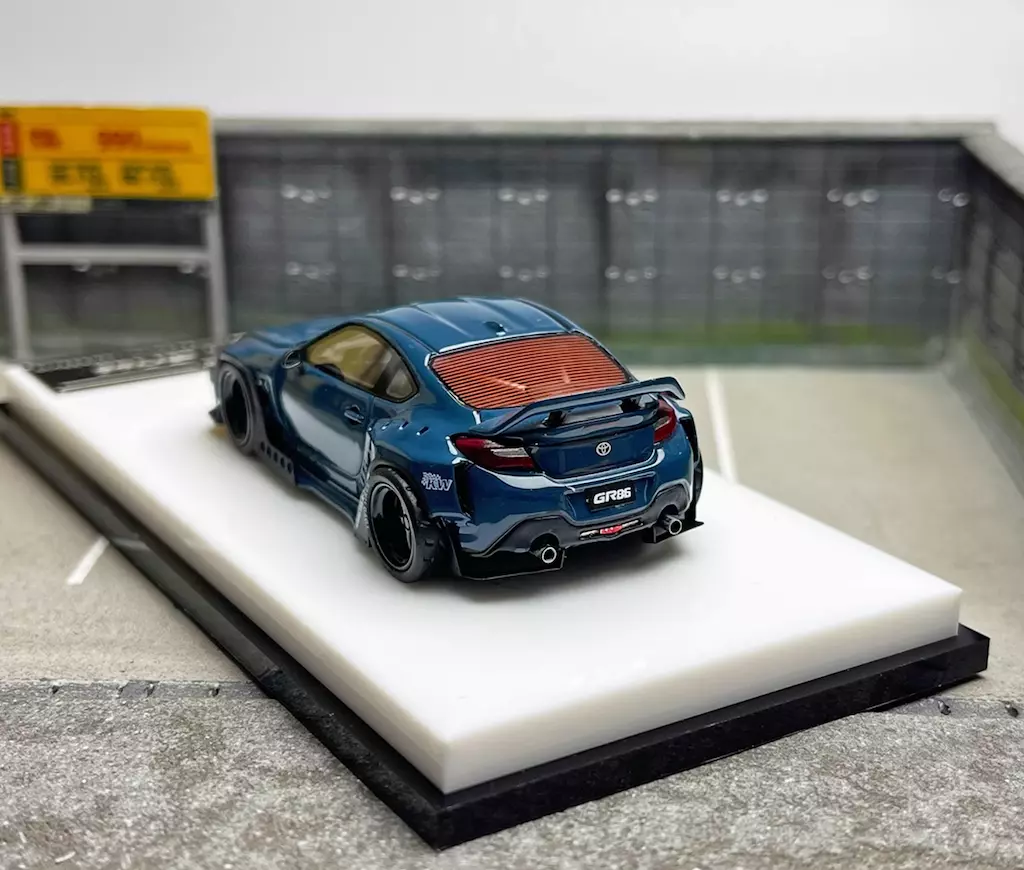 Scalemini 1:64 Blue GR86 Rocket Bunny Racing Sport Model Diecast