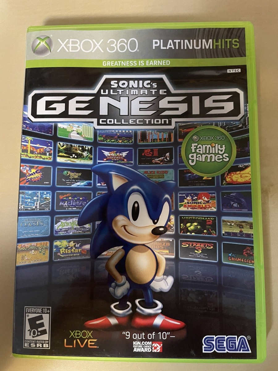 Sonic's Ultimate Genesis Collection Platinum Hits (Microsoft Xbox 360, 2009)