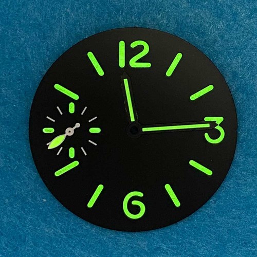 34.5mm Green Luminous Watch Dial With Watch Hands For ETA 6497 ST3600 Movement C - Photo 6/10