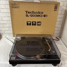 Technics SL-1200MK3 Direct Drive Turntable System Black Open Box w/Dust Cover