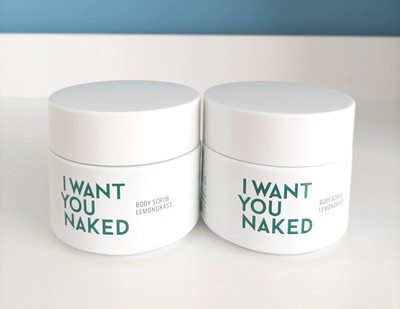 I Want You Naked Body Scrub Lemongrass Peeling Set 2x 100ml Neu