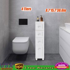 Narrow Slim Storage Cabinet, Bathroom Organizer Bathroom Floor Storage Cabinet