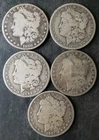 1880 O, 1890 O, 1896 O, 1899 O, and 1901 O $1 Morgan Silver Dollars