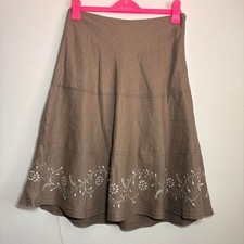 Vintage Y2K Christopher Banks Midi Tiered Floral Embroidered Gauzy Skirt Size 6