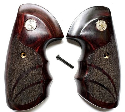 Colt Python Grips Colt Anaconda 2021 Stippled Silver Medallions