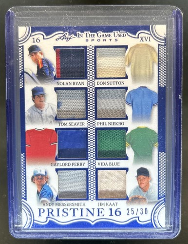 2025 Leaf In The Game Used Ryan Sutton Seaver Niekro Perry Blue Kaat Patch #/30