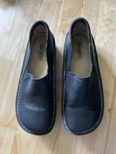 Alegria Debra Black Leather Slip-on Loafers EU 41 US 10.5