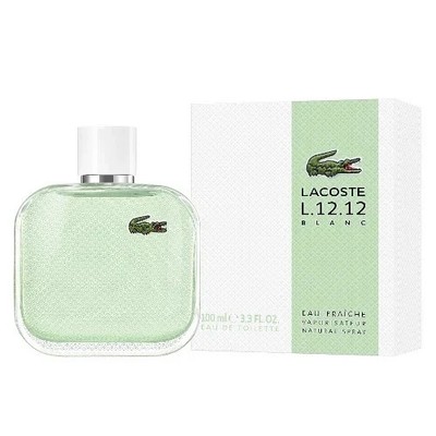 L.12.12 Blanc Eau Fraiche by Lacoste 3.3 oz Eau de Toilette Cologne for Men