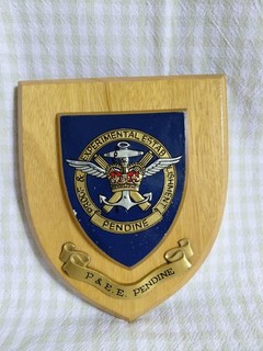 Vintage Proof & Experimental Establishment Pendine Wooden Mess Shield