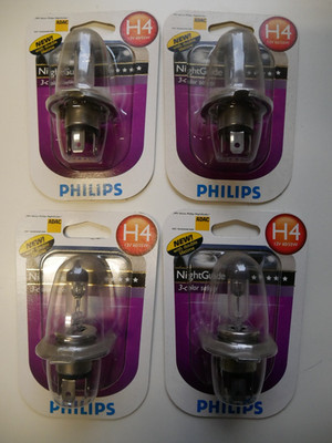 4 Stück Philips H4 NightGuide 3-color safety 12342NGDL B1