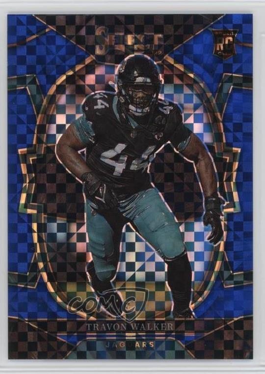2022 Panini Select Concourse Blue Prizm 28/199 Travon Walker #42 0q3