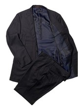 Hickey Freeman Beacon 2-Piece Men Suit Plaid Worsted Wool Size 42L-35 Made USA