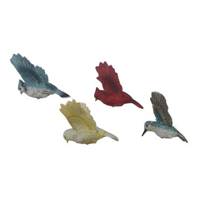 Vintage Flying Bird Wall Plaques Cardinal Dove Bluebird Set of 4