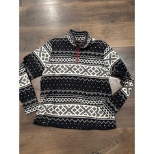 Eddie Bauer Women's Fair Isle Fleece Pullover Sweater Size L