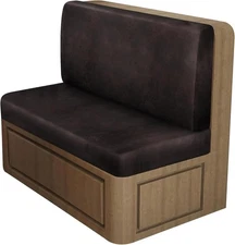 Leather Look RV Dinette Cushion Covers, Stretch Camper Cushion Slipcovers for Tr