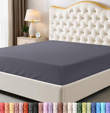 Queen Fitted Sheet - Bottom Sheet - Deep Pocket - Soft Microfiber - Shrinkage an