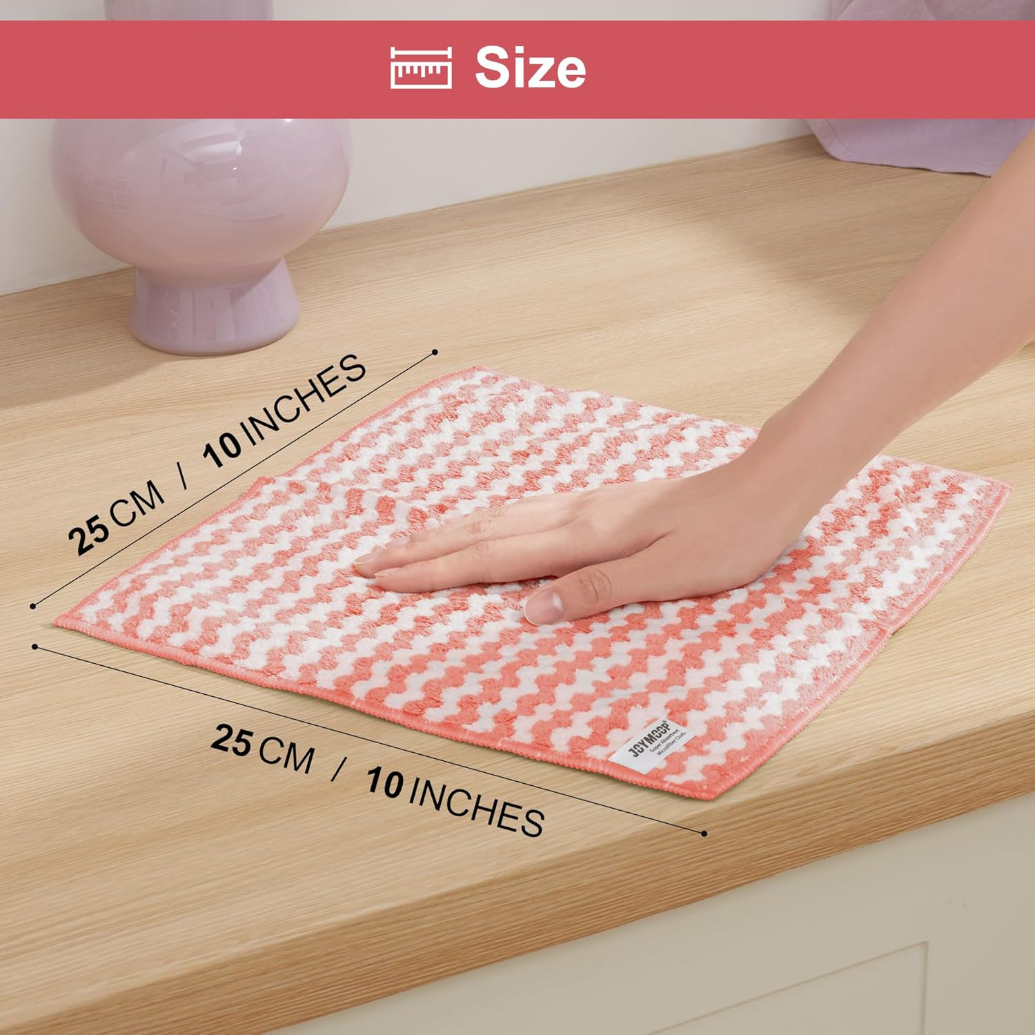 JOYMOOP 18 Pack Microfiber Cleaning Cloth, Kitchen Towels for Dish Drying Washin