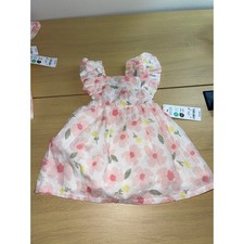 Carters Just One You Newborn Floral Swiss Dot Dress and Diaper Cover Set NWT