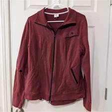 CAbi Burgundy Training Jacket, Medium, Zip Up, Cotton, Style #4122