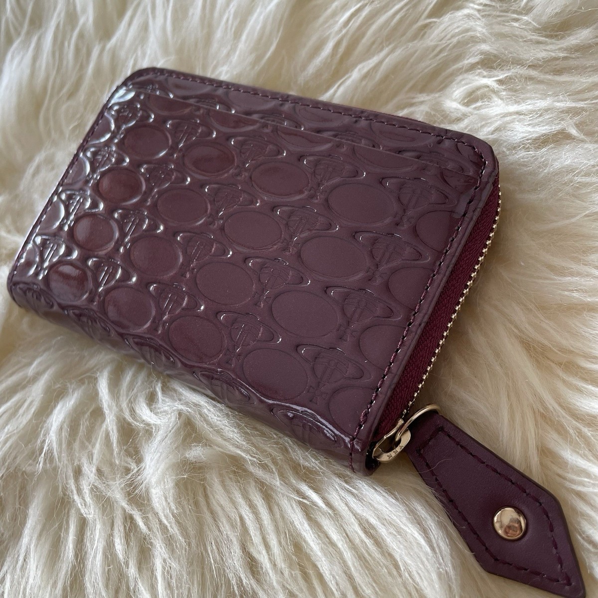 Vivienne Westwood enamel leather ORB patterned Zip Mini Wallet | eBay
