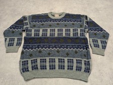 Vintage Lama Strickpullover Herren XXL Wolle Alpaka Pulli Strickpullover Retro 80er