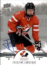 Jocelyne Larocque Signed 2016 Upper Deck Canada Card PWHL Toronto Sceptres
