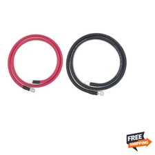 4 AWG Gauge Fully Assembled Battery Cables, 1-15ft Lengths, Positive or Negat...