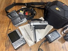 Sony Handycam DCR-SX63 Camcorder Silver Cam Bundle w/ Canon Power Shot AIPTEK