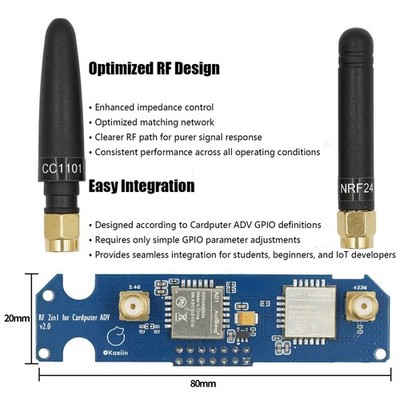 Cardputer ADV Antenna M5Stack Cardputer ADV cc1101 nrf24 RF for Bruce