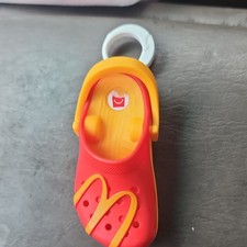 Crocs Girls Plastic Shoe Charm Solid Red Yell...
