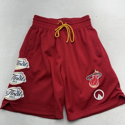 Mitchell & Ness UNKNWN x Miami Heat Red Shorts NBA Finals 3X Champs Size Small