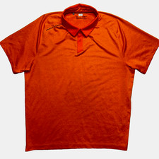 Under Armour Polo Shirt Mens Extra Large Orange Short Sleeve Heatgear Golf